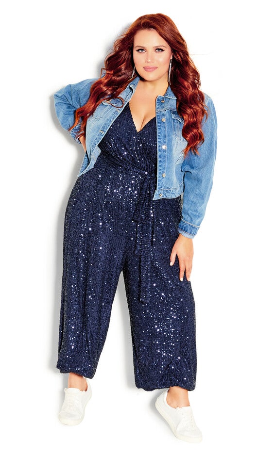 Dazzling Jumpsuit - navy, NAVY, alternate image number null