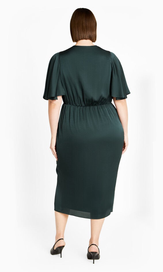 Soft Ruffle Dress - emerald, EMERALD, alternate image number null