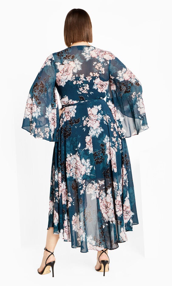 Jade Blossom Maxi Dress - jade, GREEN, alternate image number null