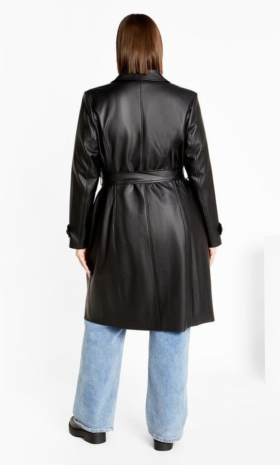 Phylis Trench Coat - black, BLACK, alternate image number null