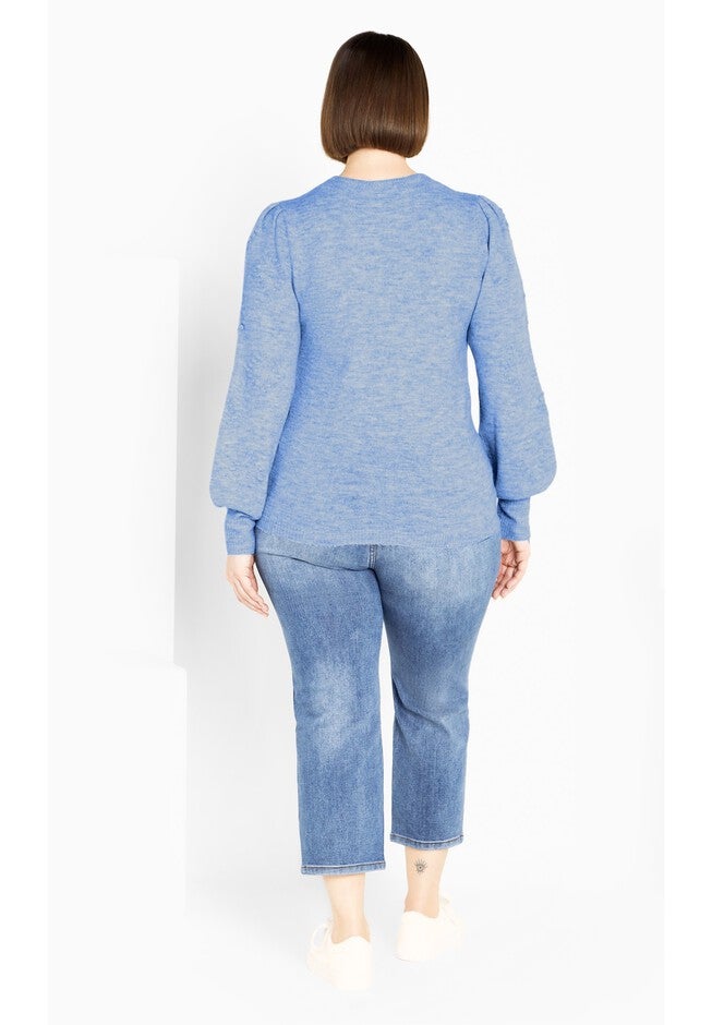 Nicky Pom Pom Sweater, SKY BLUE, alternate image number null