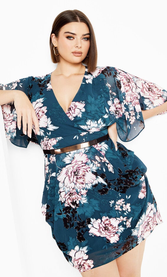 Jade Blossom Dress - jade, GREEN, alternate image number null