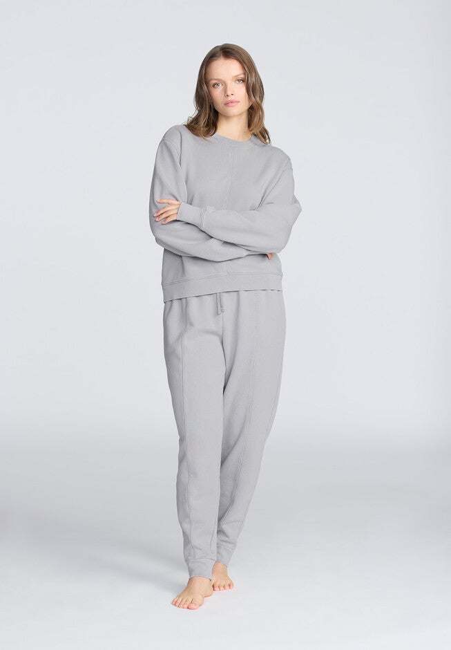 Crewneck Sweatshirt- French Terry, DOVE, hi-res image number null