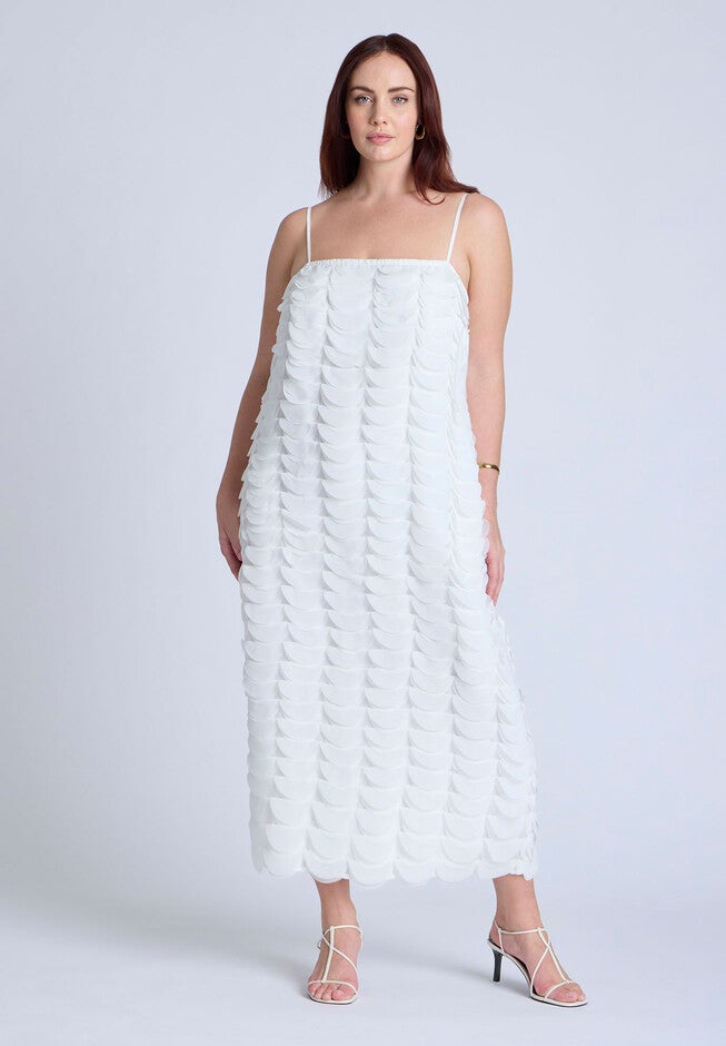 Textured Column Dress , OFF WHITE, on-hover image number null