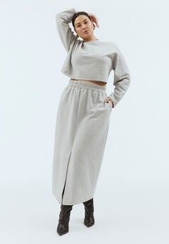 Oversized Cropped Sweatshirt