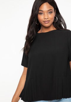 Plus Size Round Neck Tops For Women